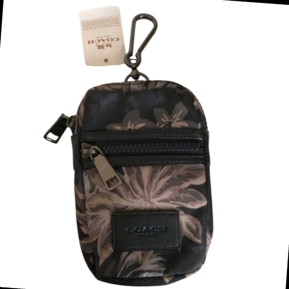 Coach Accessories - Coach NWOT Black and Gray Floral Belt Bag With Dustbag